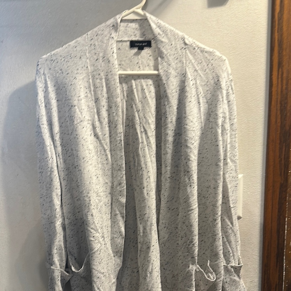 Light Gray Open Cardigan